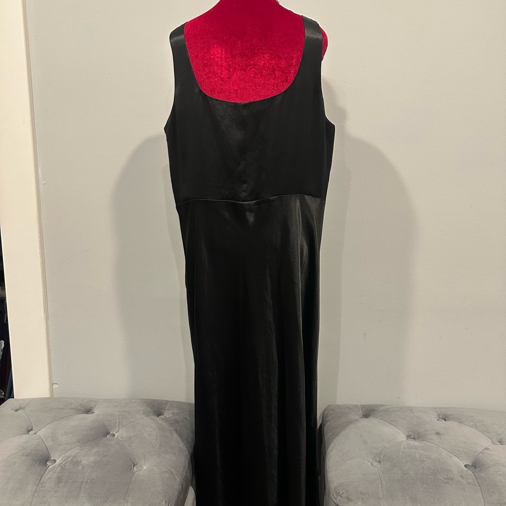 Vince Black Satin Slip Dress